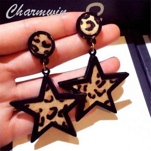 Charmwin New Statement Dangle Earrings For Women Earrings Exaggerated Star Long Earrings Fashion Jewelry PE1894