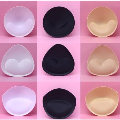 1pair Women Bra Pads Sponge Invisible Insert Swimsuit Bikini Breast Push Up Enhancers Chest Cup Lady Bra Intimates Accessories