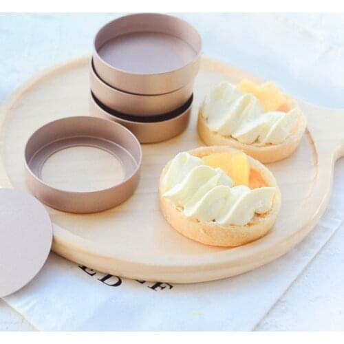 1Pc Wood Egg Tart Pusher Double Side Tart Tamper Pastry Pusher Wooden Eggtart Mold Round Tart Pie Bottom Baking