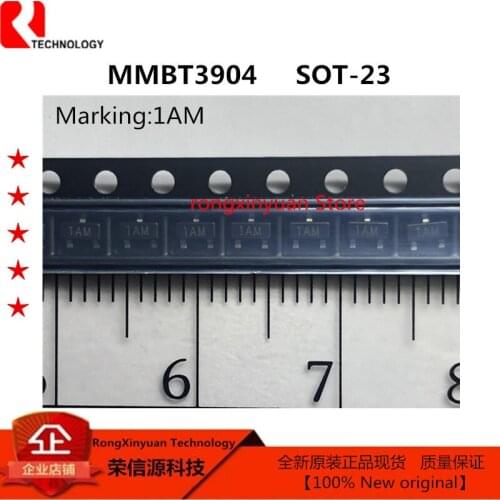100 pcs/lot MMBT3904 MMBT3904LT1G Marking: 1AM 2N3904 3904 SOT-23 40V/200mA General Purpose TransistorNPN 100% New original
