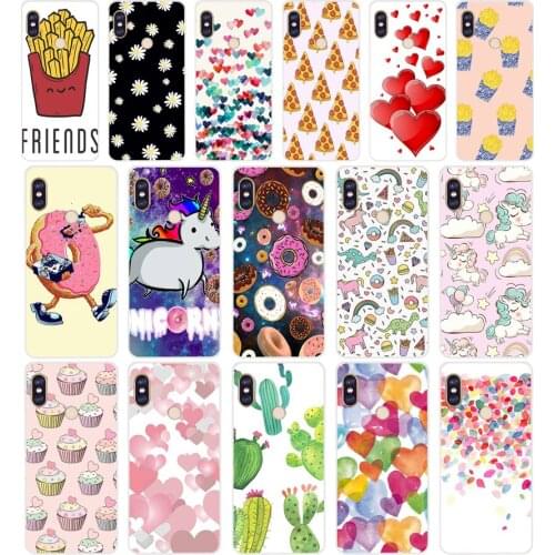 140Cute Donuts Fries Before Guys Hearts Unicorn Soft Silicone Tpu Cover phone Case for xiaomi redmi 5A 5Plus note 5 5A Pro mi 6