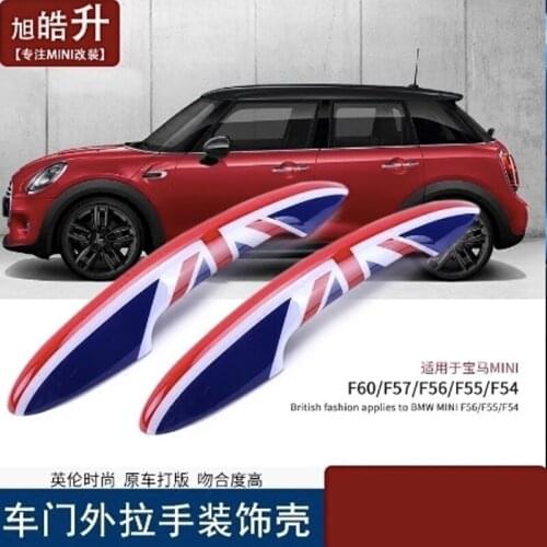 2pcs=1set ABS union jack Car door handle modified decorative shell stickers for BMW MINI cooper one JCW F54 F55 F56 F57 F60