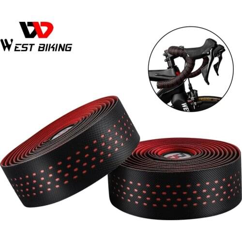 2PCS Lightweight Sticky PU EVA Road Bike Handlebar Tape Anti-slip Breathable Bike Bars Grips Tape Cycling Bicycle Handlebar Tape