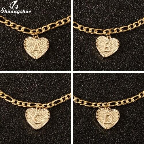 2020 New Initial A-Z Anklets Bracelet for Women Gold Stainless Steel Letter Leg Chain Name Alphabet Anklet Foot Jewelry Gifts