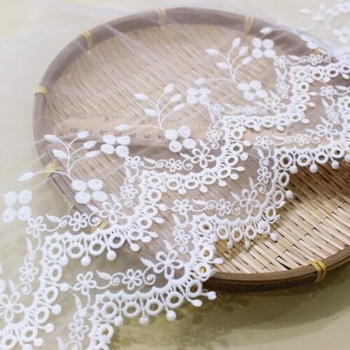 27CM 5Yards Lolita Embroidery lace ribbon Laces Mesh Wedding Lace Ribbon Sewing Accessories Trimmings Guipure Craft acessories