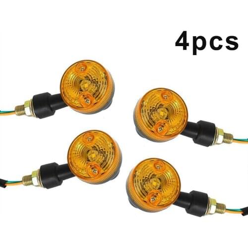 4PC R Motorcycle Turn SignalLED Indicator 12V Turn Signal Ambe Vehicle Directive Warning Twinkle Light