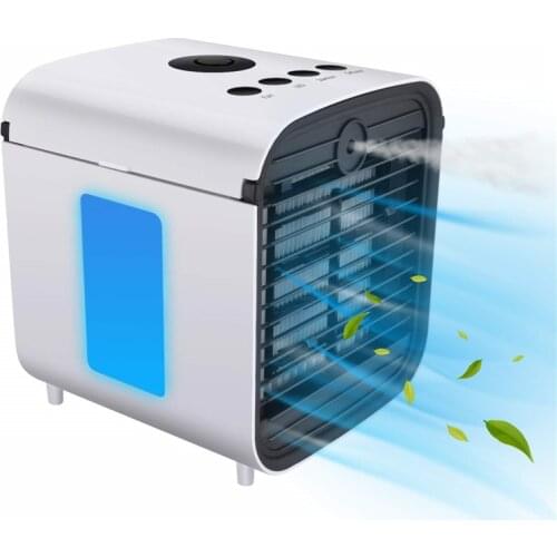 4-In-1 Small Air Conditioner 2021 Mini Evaporative Cooler and Aroma Diffuser for Home Office LED Lights Portable Air Cooler