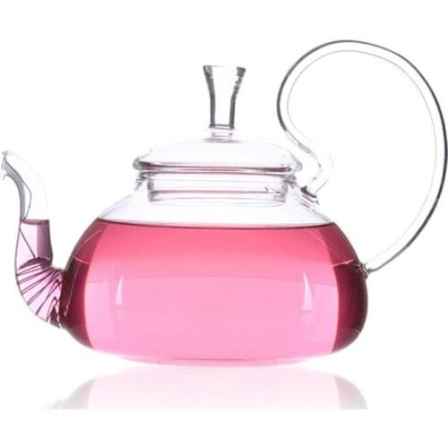 800ml high flower teapot glass kettle filter teapot thick heat