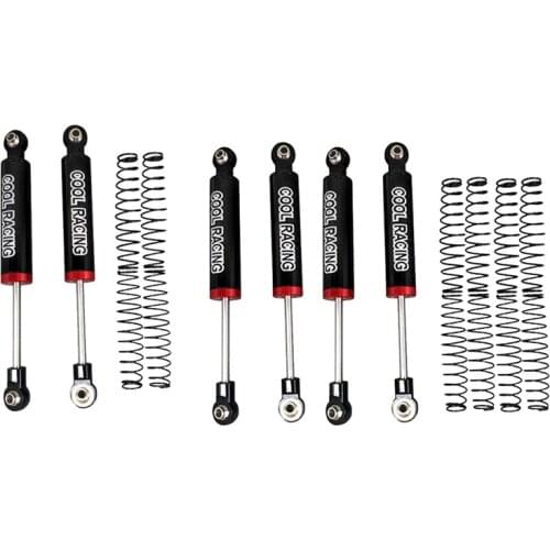 COOL RACING 6PCS Oil Suspension Shock Absorber Internal Spring Shock Absorber 80mm,for SCX10 D90 WRAITH TRX-4 90046 RC