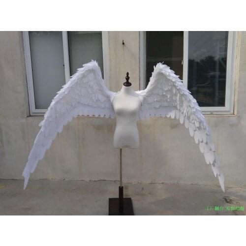 White Elegant angel wings creative Cosplay costume props Characteristic interior wall decoration Party Feather wing