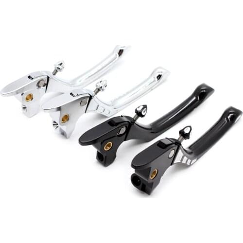 Black chromed Contrast Cut Regulator Clutch & Brake Lever Set For Harley 2017 2018 2019 Touring street road glide FLHT FLHX FLHR