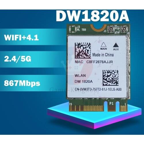 For Broadcom BCM94350ZAE DW1820A 802.11AC 867Mbps NGFF Bluetooth 4.1 Wireless Card Less than DW1560