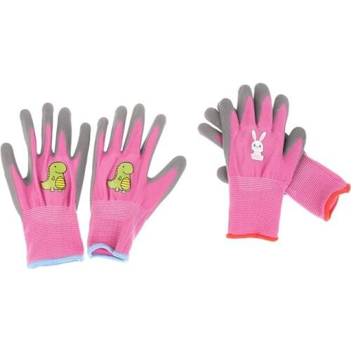Breathable Children Gardening Gloves Durable Waterproof Toddlers Oil Resistant Non-slip Anti-stab Handwork Protective Gloves