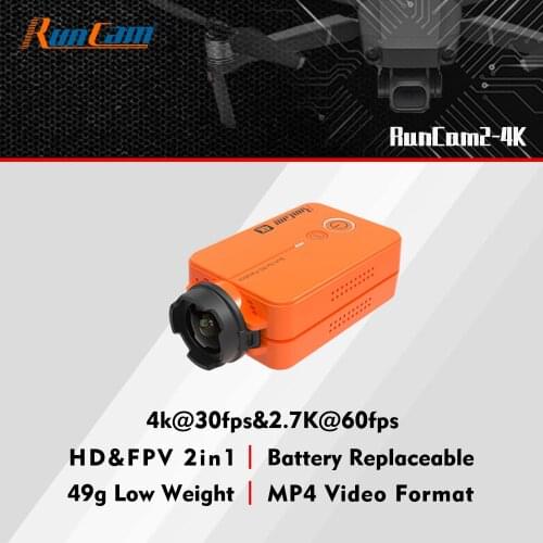 RunCam 2 4K HD Sports Action Camera for Wing and FPV Drone APP WiFi Film Video Recorder Quadcopter Accessories RunCam2 4k