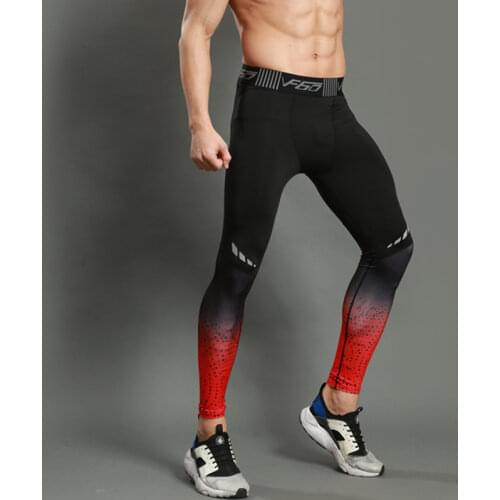 AYJK7 Fitness Running Tights Men Jogger Bodybuilding Sports Leggings Gym Compression Jogging Pants Long Trousers Sport