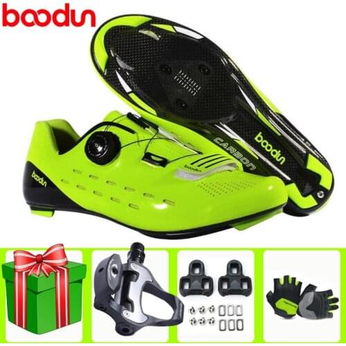 Boodun New Carbon Fiber Cycling Shoes Sapatilha Ciclismo Outdoor Men Women Professional Cycling Enthusiast Road Bike Shoes