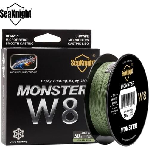 High quality 500 m / 546yds monster w8 fishing line braided pe multifilament line 8 stands soft line fabrics sea fishing 20-100L