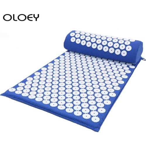 Acupressure Massager Mat Relaxation Relief Stress Tension Body Yoga Mat Relieve Body Stress Pain Spike Cushion Mat With Pillow