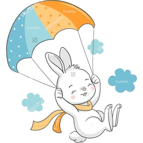 New Parachuting Rabbit Easter Bunny Metal Cutting Dies Surprise Animals Doll Stencil For DIY Craft Scrapbooking Cards Decorative