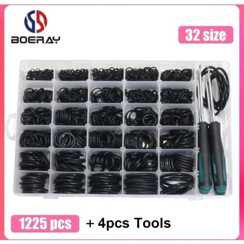 1225pcs/1200pcs O Ring Kit + Tools NBR Sealing Rings Nitrile Rubber Ring Gasket 32 Sizes O Rings Seal Set