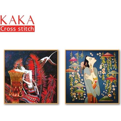 Cross stitch kits,Embroidery needlework sets with printed pattern,11CT-canvas for Home Decor Painting,Portrait Full NCKP044