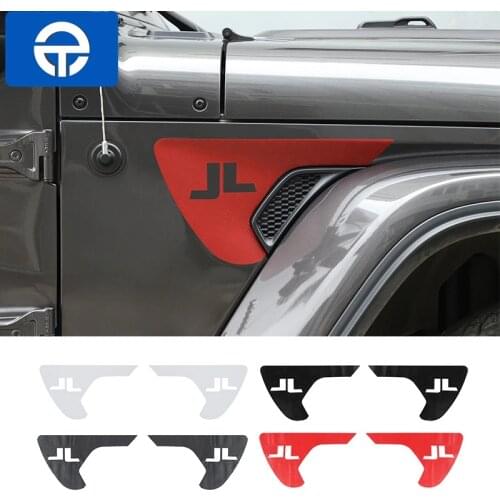 Car Leaf Fender Stickers for Jeep Wrangler JL 2018+ for Gladiator JT 2018 2019 2020 2021 Exterior Accessories