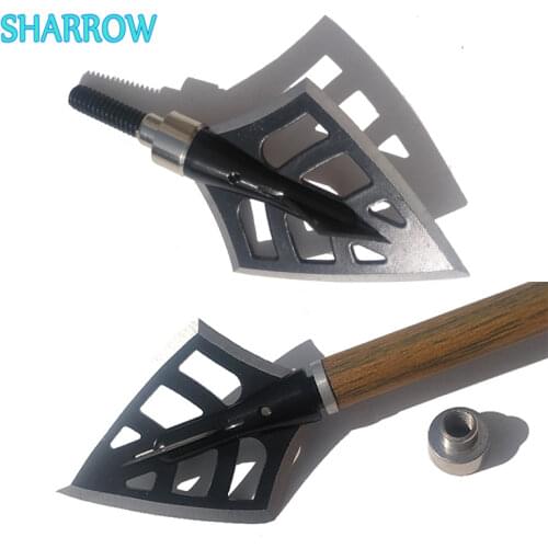 3PCS Hunting Arrowhead 125grain Stainless Steel Broadheads Point Tips Arrow for Archery Shooting Training Targeting Accessories
