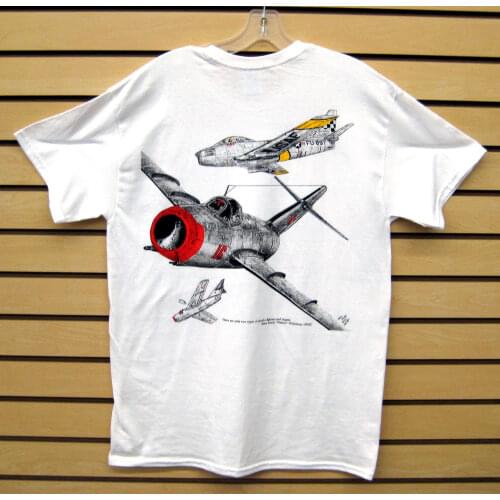 Newest 2019 Men T-Shirt Fashion F-86 Sabre Vs. MiG-15 T-Shirt O Neck Tee Shirt Short Sleeve