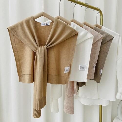 New White Blouse Tops Shawl Fake Collar for Women Detachable Collars Lapel False Collar Shirt Thin Shawl Female Kraagje Nep