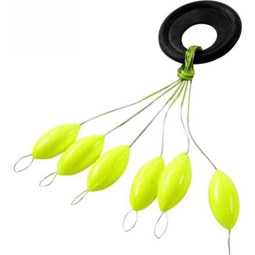 Float for river fishing seven-star eva floating yellow 1sets/6pcs product all for fishing accessories