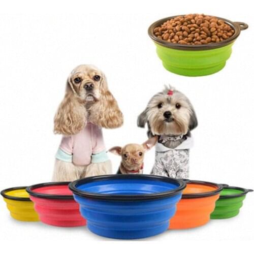 Pet Bowl Portable Folding Silicone Travel Dog Bowls Walking Bowl For Small Medium Dogs Cat Bowls Pet Dog Drinking Bowl Food Toy