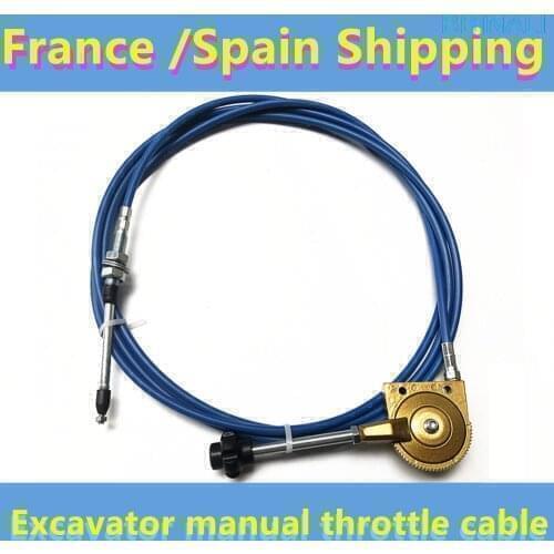 French shipping For Cat Hitachi Daewoo Hyundai Komatsu Kobelco Volvo Manual Throttle Cable Modification Excavator Accessories