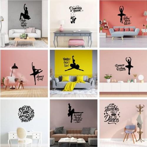 Cartoon Dance Removable Art Vinyl Wall Stickers For Living Room Bedroom Mural Custom