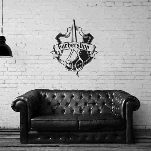 Barber Shop Sticker Customized Chop Bread Decal Posters Vinyl Wall Art Decor Windows Decoration Haircut Shavers Glass Decals