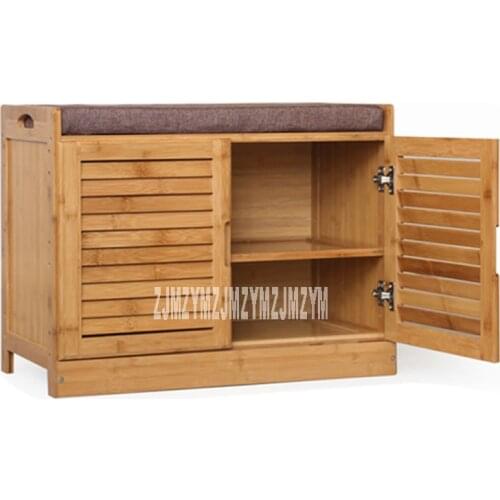 Nanzhu Solid Wood Shoe Cabinet Multi-layer Bamboo Shoe Rack Solid Simple Storage Shoe Cabinet Living Room Entrance Hall Cabinet