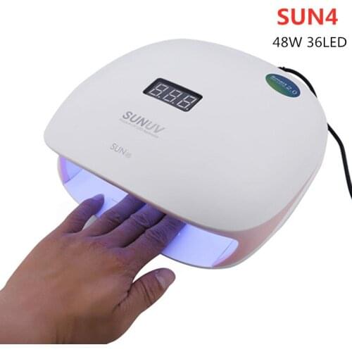 48W UV LED Nail Lamp with 36 Pcs Leds For Manicure Gel Nail Dryer Drying Nail Polish Lamp 10s/30s/60s/99s Auto Sensor Nail Tools