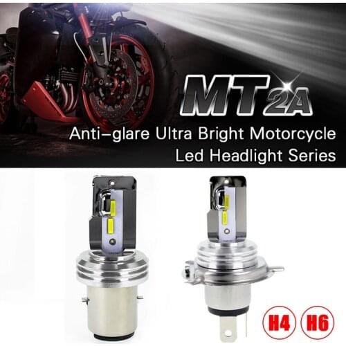 Senzeal H4 LED Motorcycle Headlight Blub H6 BA20D Moto Light 1600LM 6500K 1860 Chip HS1 Motobike Head Lamp AC 11-48V DC 11V-60V