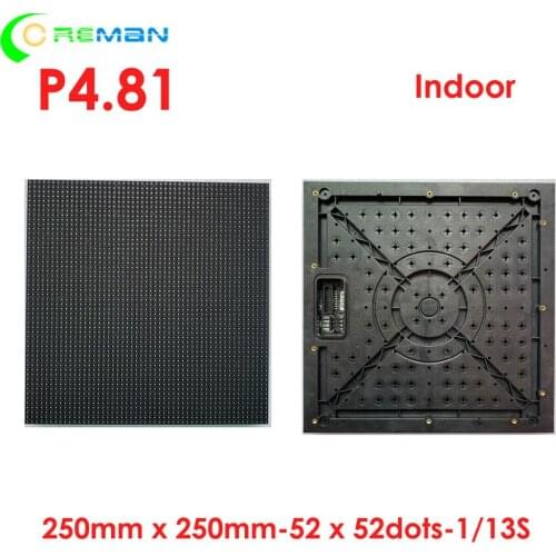 Aliexpress arabic best price led wall display indoor p4.81 led module 25 x 25cm hub75 1/13S smd2121 black led module