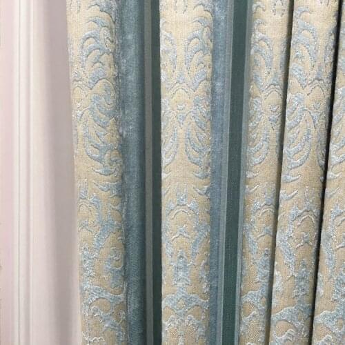 Nordic Modern Minimalist Style Striped Curtain Chenille Jacquard Curtains Living Room Upscale Bedroom Curtains