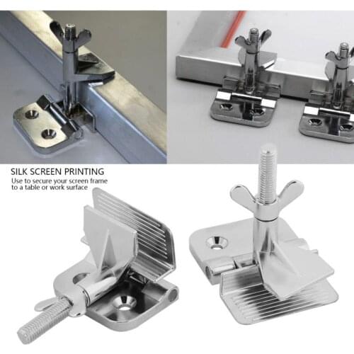 1PCS/Lot Silk Screen Printing Metal Frame Hinge Clamp DIY Hobby Tool Metal Hinge Clamp for Fixing Screen Frame