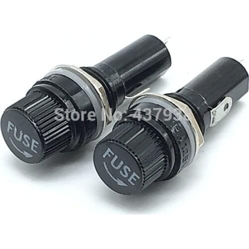 10pcs/lot 6*30mm glass fuse holders 6x30 insurance tube socket fuse holder for insurance Panel Mount Fuse Holder