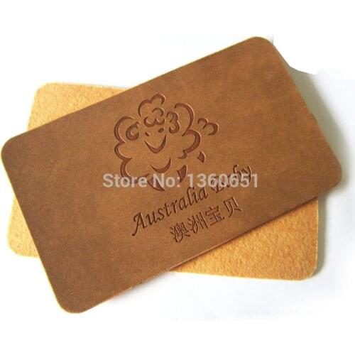 1000pcs/lot) free shippiing customized garment labels clothing labels printed labels embossed leather patch