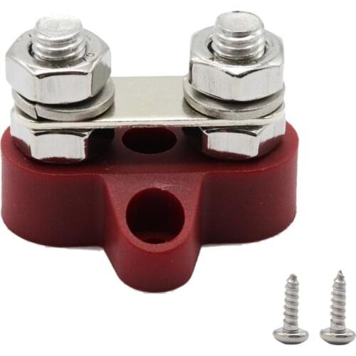 2 Pieces Car Marine RV M8 (5/16")+M6 (1/4") Power Double Terminal Studs