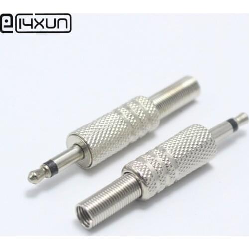 2pcs 3.5mm Plug 2 Pole Audio Connector 3.5 Jack Audio Connector Plug 3.5mm Plug For Mono Head