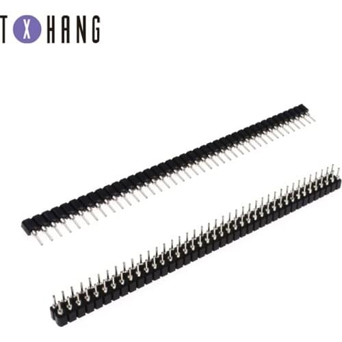 5/10PCS Header Strip Connector 40/2X40 Pin 2.54mm Round Female Single/Double Straight