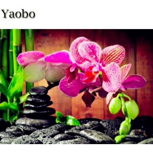 DIY diamond painting stitch cross Magnolia flower stone diamond embroidery full square round drill mosaic home decoration 2020