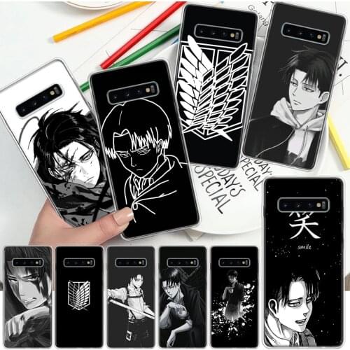 Hot Anime Attack On Titan Black Phone Case For Samsung Galaxy A51 A71 A70 A50 A40 A30 A21 A20E A10S A41 A01 A6 A7 A8 A9 Plus + S