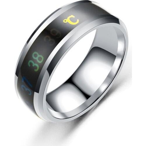 Temperature Sensitive Cock RingSteel Ring Mood Emotion Feeling Intelligent Stop Premature Ejaculation Erection