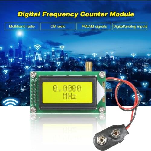 Digital Frequency Counter Module 1-500MHz Frequency Meter Panel Hertz Meter with SMA Female Jack for CB Radio