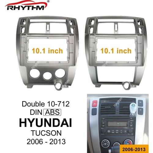 10.1 inch Car Fascia Trim Kit For HYUNDAI TUCSON 2006-2013 Double Din Car Car dvd Frame Audio Fitting cable Dash Panel Fascias
